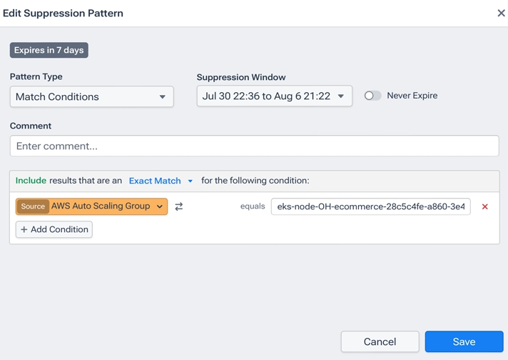 Patterns are added or edited with the the pattern settings dialog.