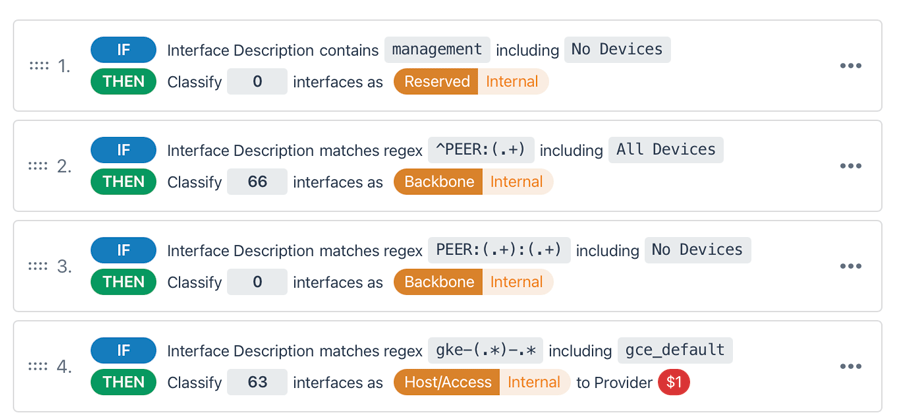 The Rules list shows all currently defined IC rules in the order in which they will be applied.